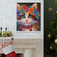 Flower Cat. - Canvas