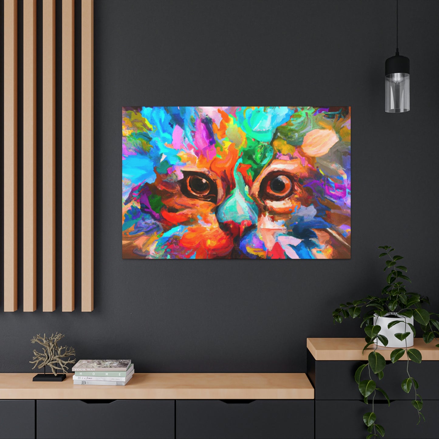 "Floral Feline" - Canvas