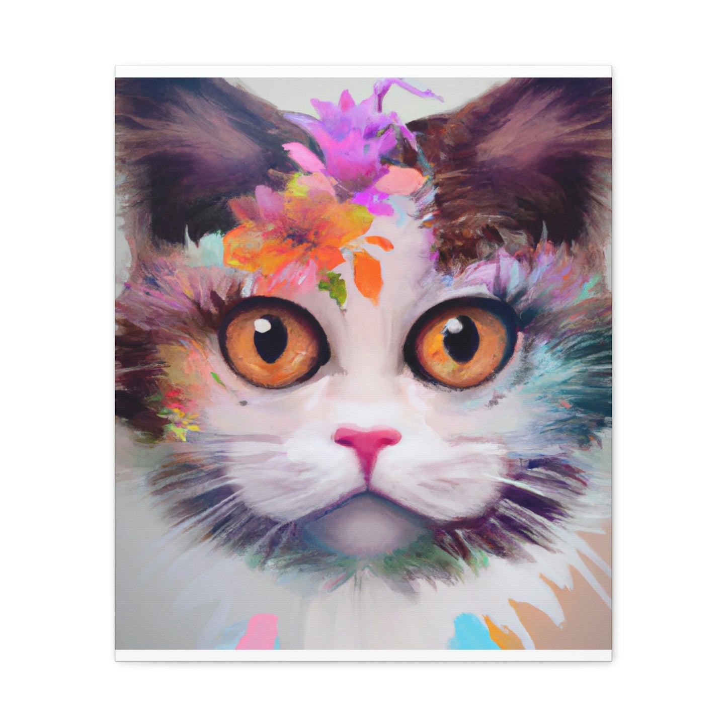 Floral Feline - Canvas