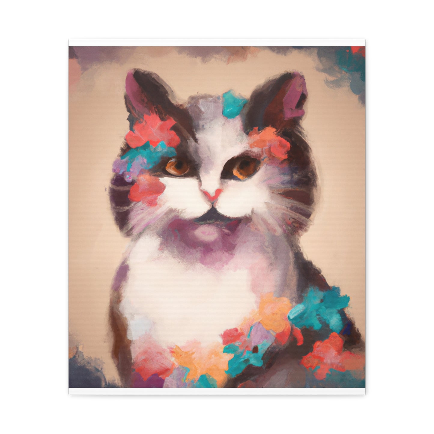 Kitty Blooms - Canvas