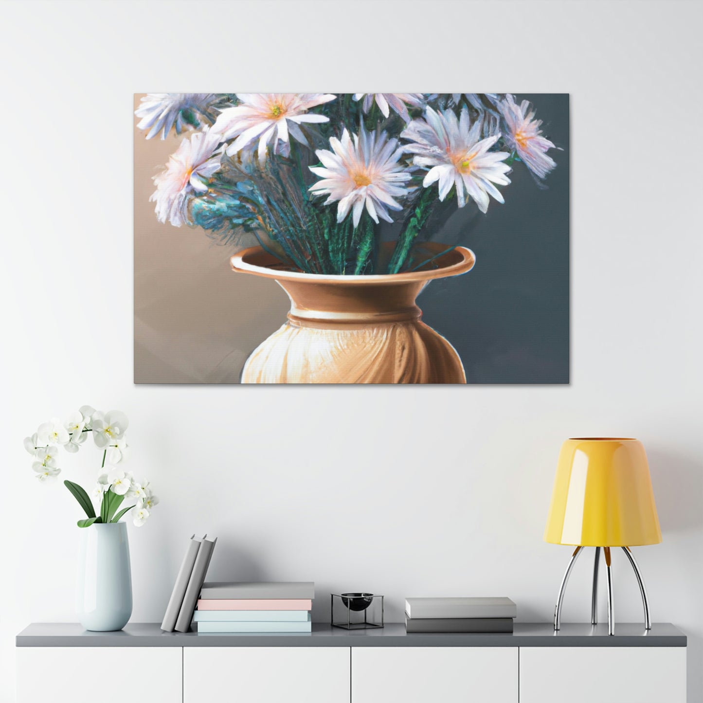 "Flower Vase Delight." - Canvas