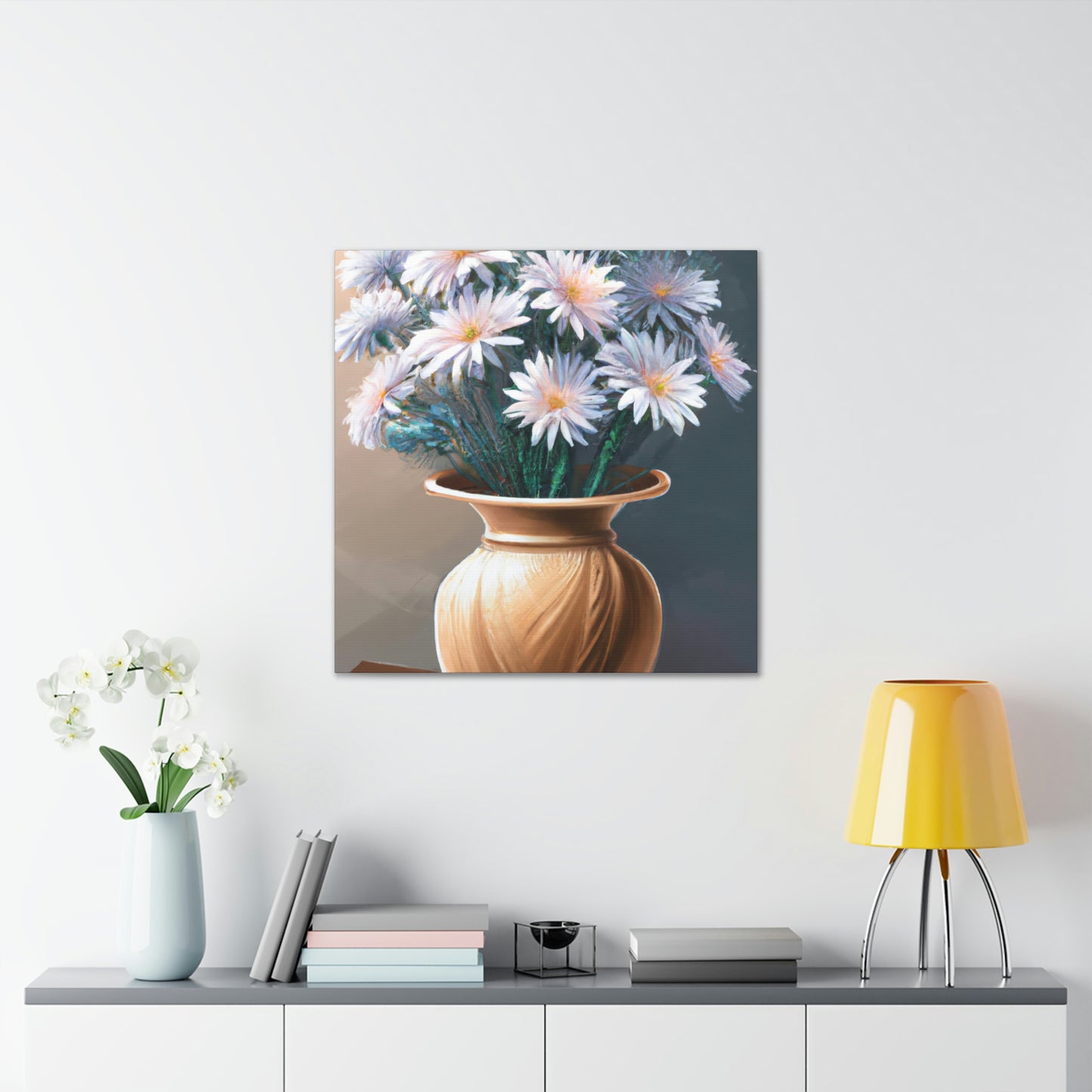 "Flower Vase Delight." - Canvas