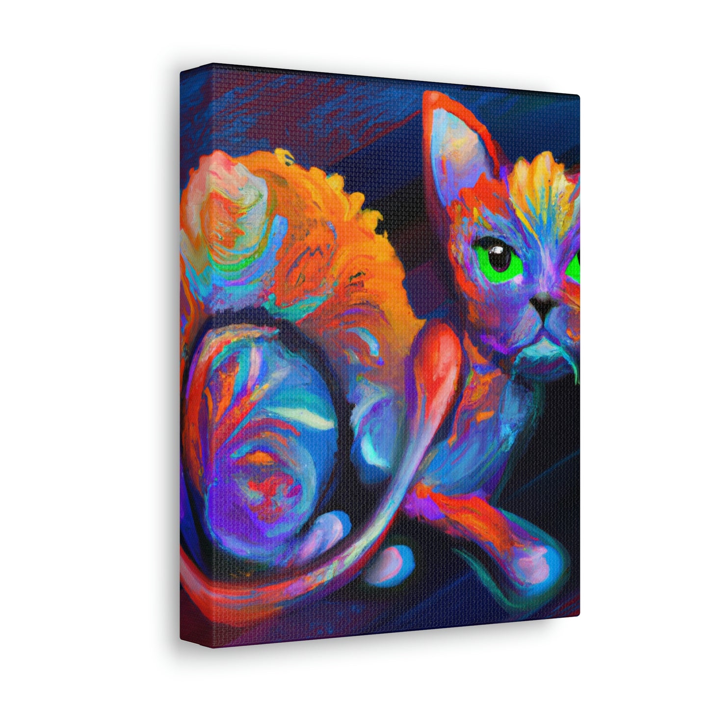 Feline Blooms. - Canvas