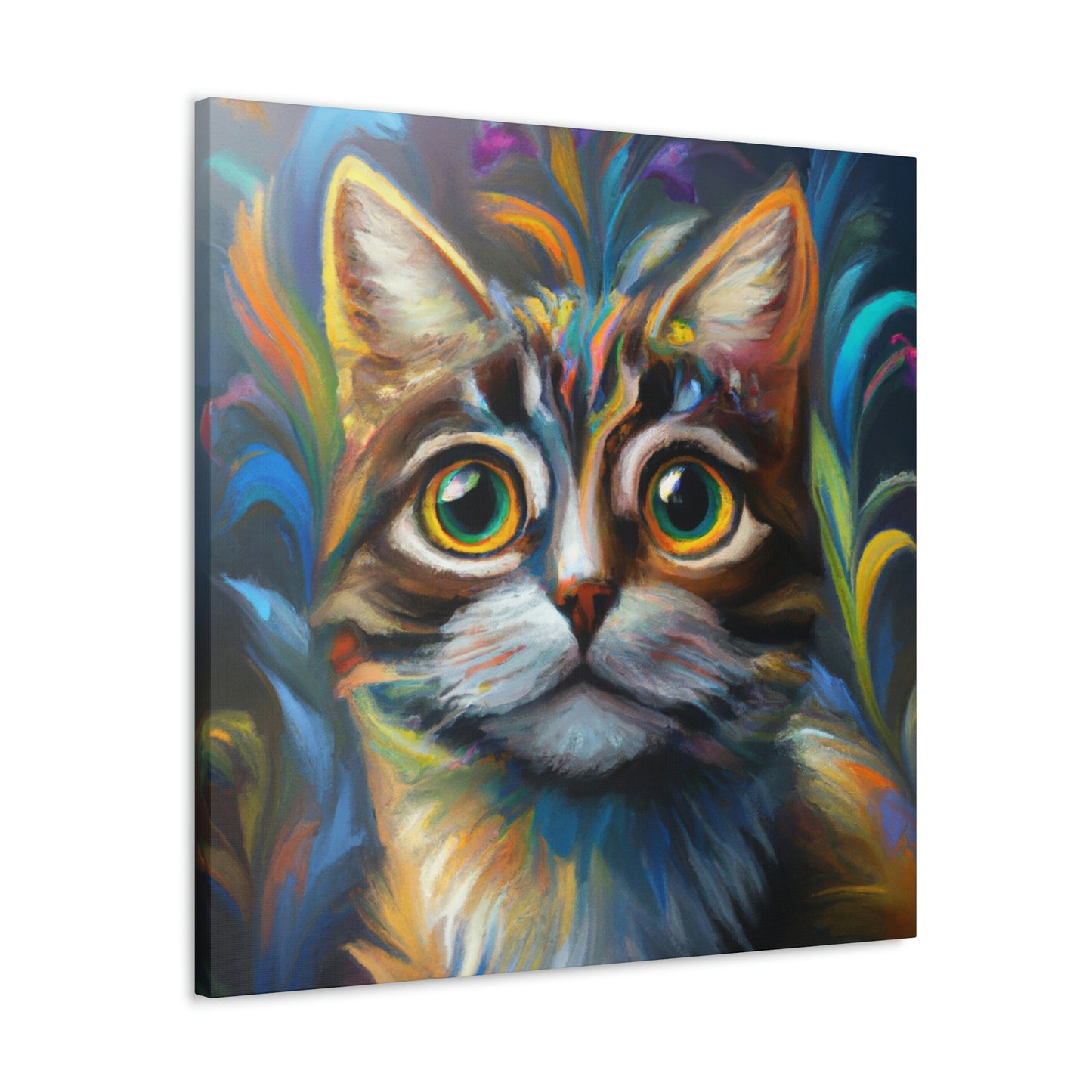 Rainbow Whiskers. - Canvas