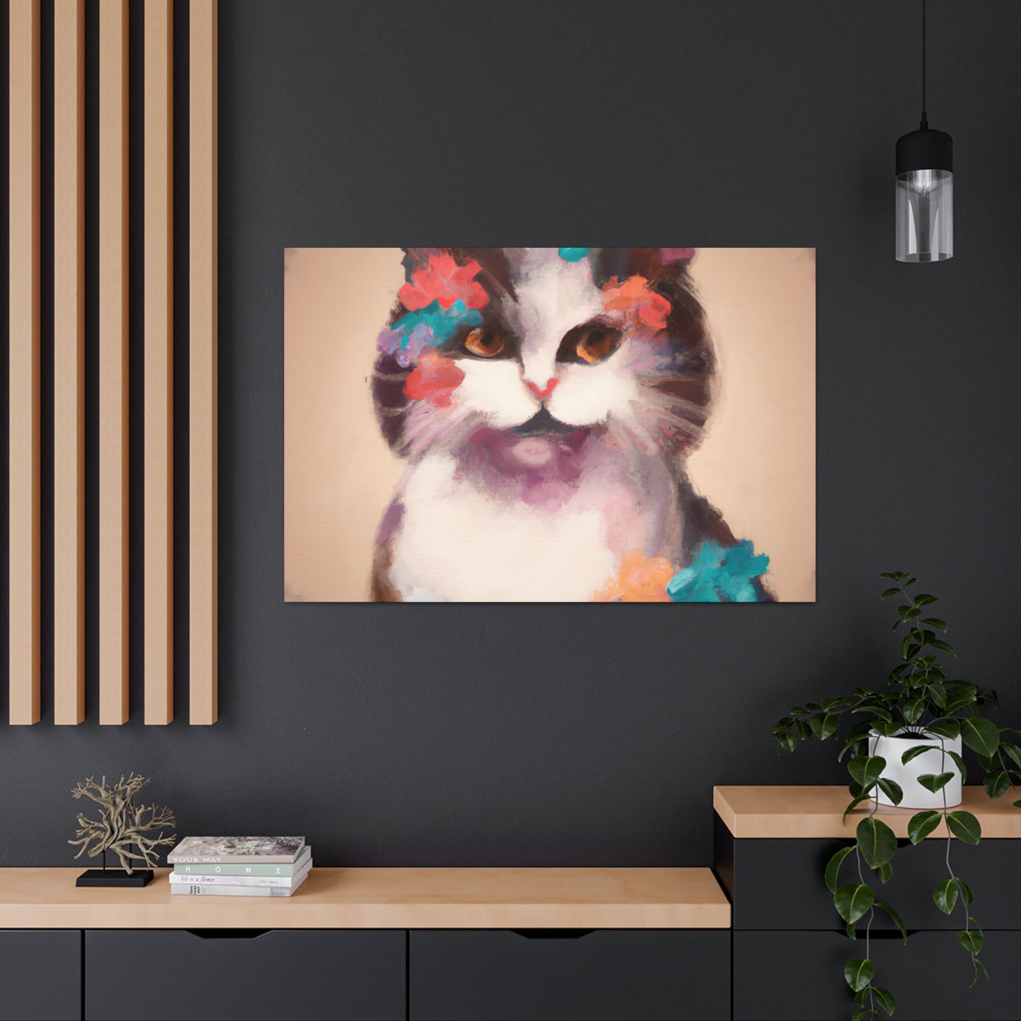 Kitty Blooms - Canvas