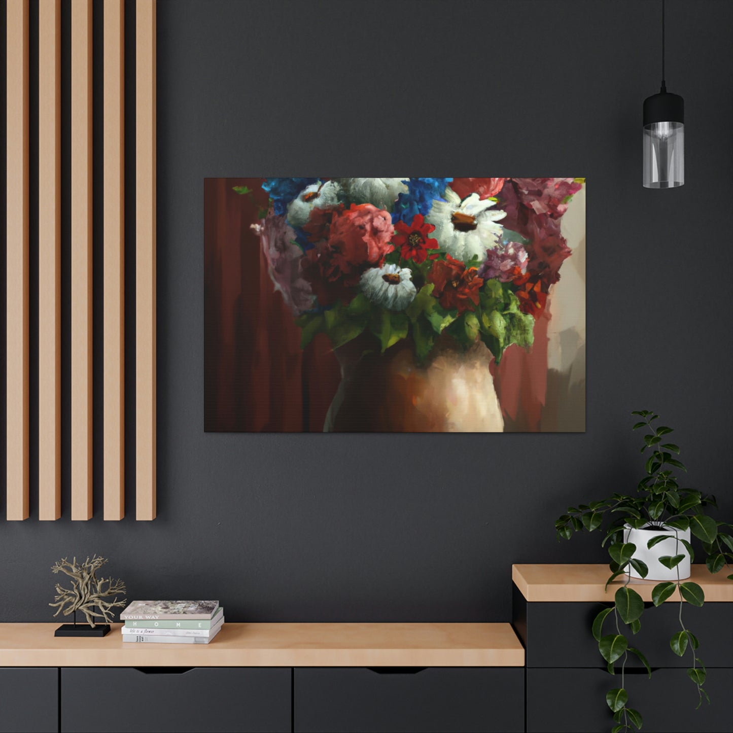 Vibrant Petal Bouquet. - Canvas