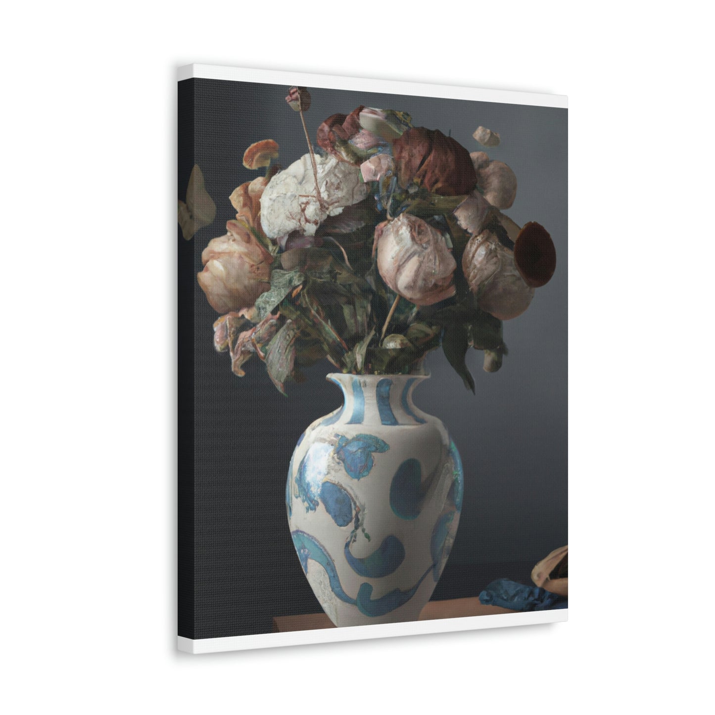 "Floral Finesse Vignette" - Canvas
