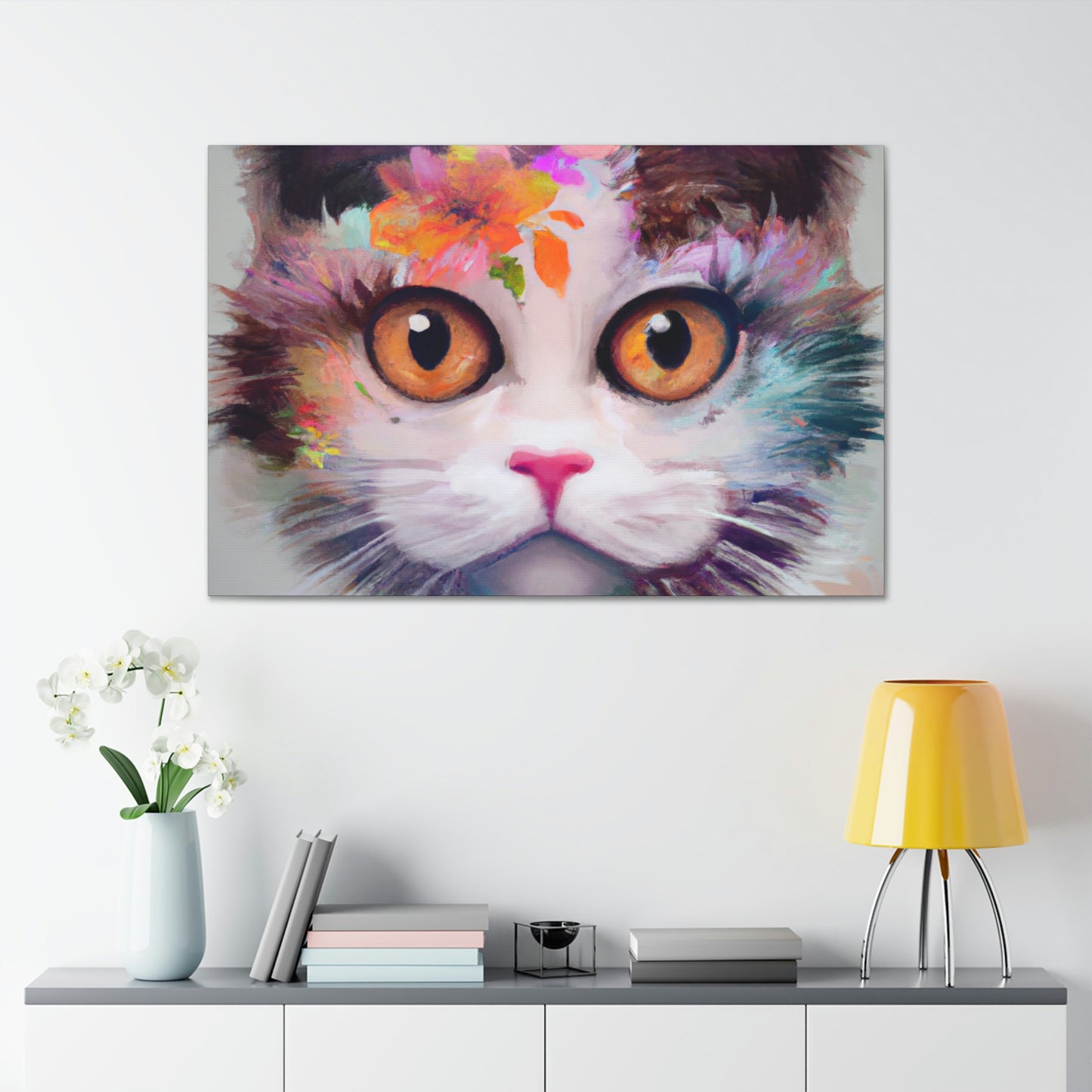 Floral Feline - Canvas
