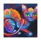 Feline Blooms. - Canvas