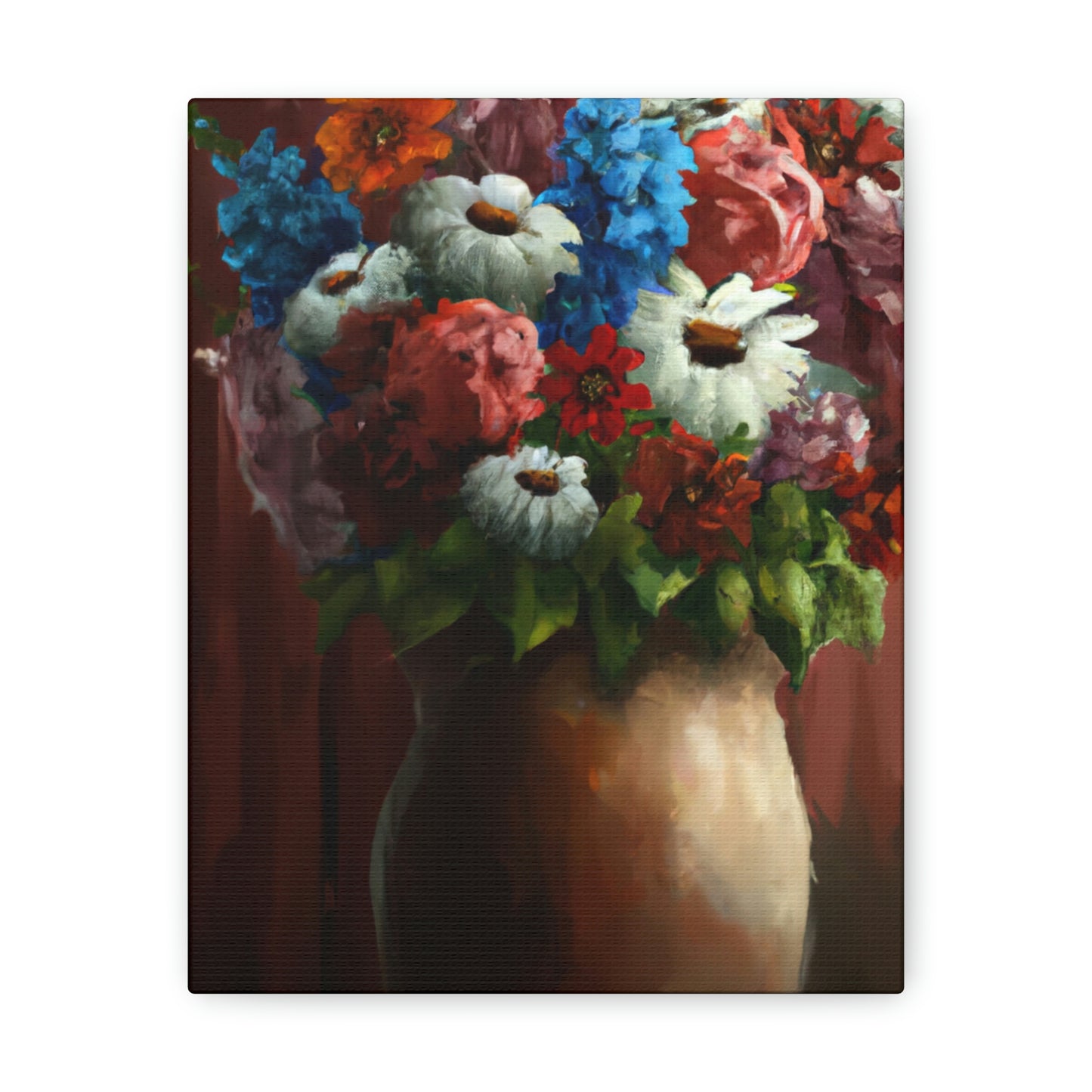Vibrant Petal Bouquet. - Canvas