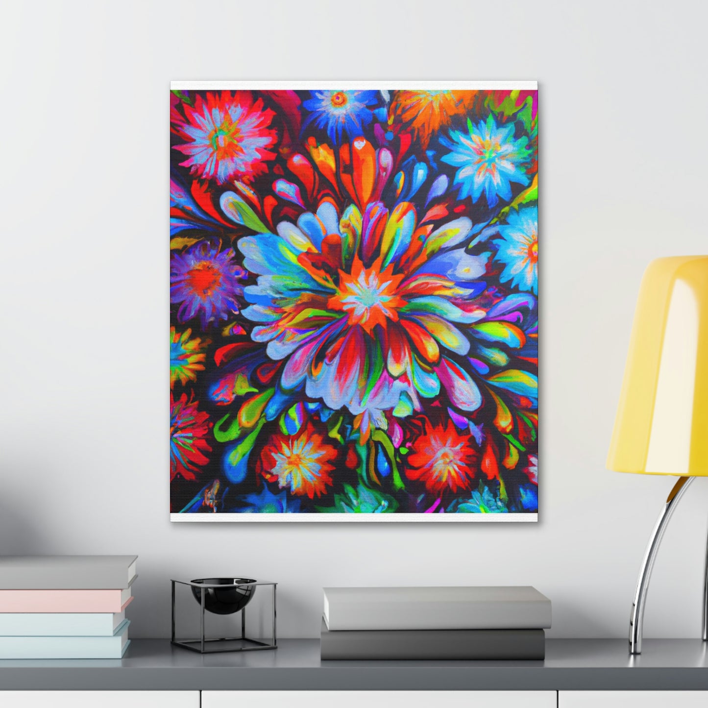 Vivid Floralscape. - Canvas