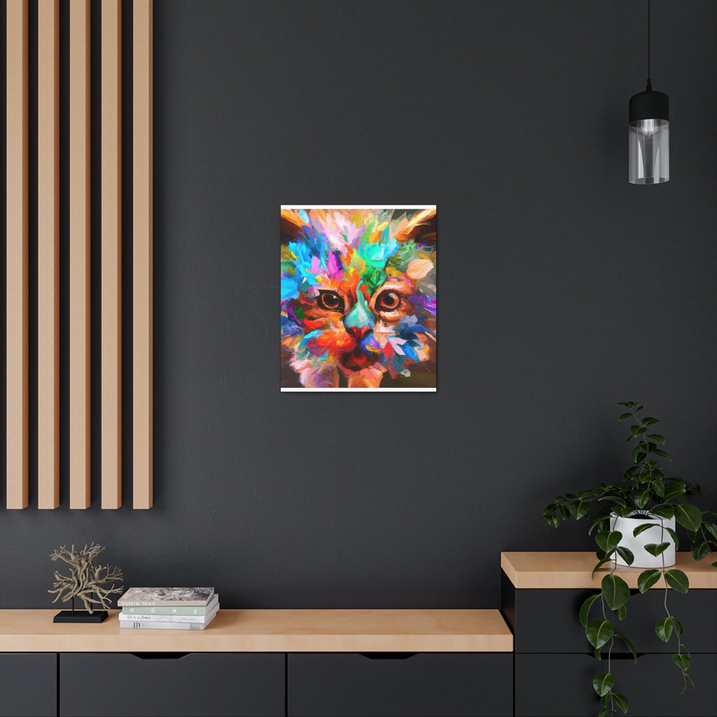 "Floral Feline" - Canvas