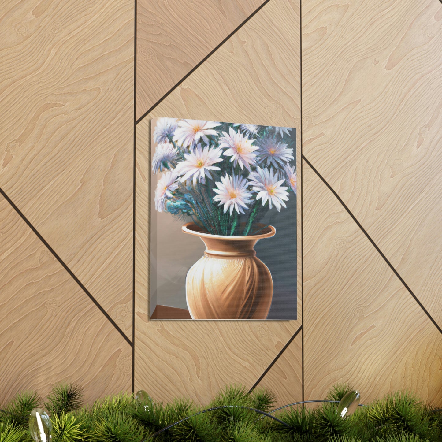 "Flower Vase Delight." - Canvas