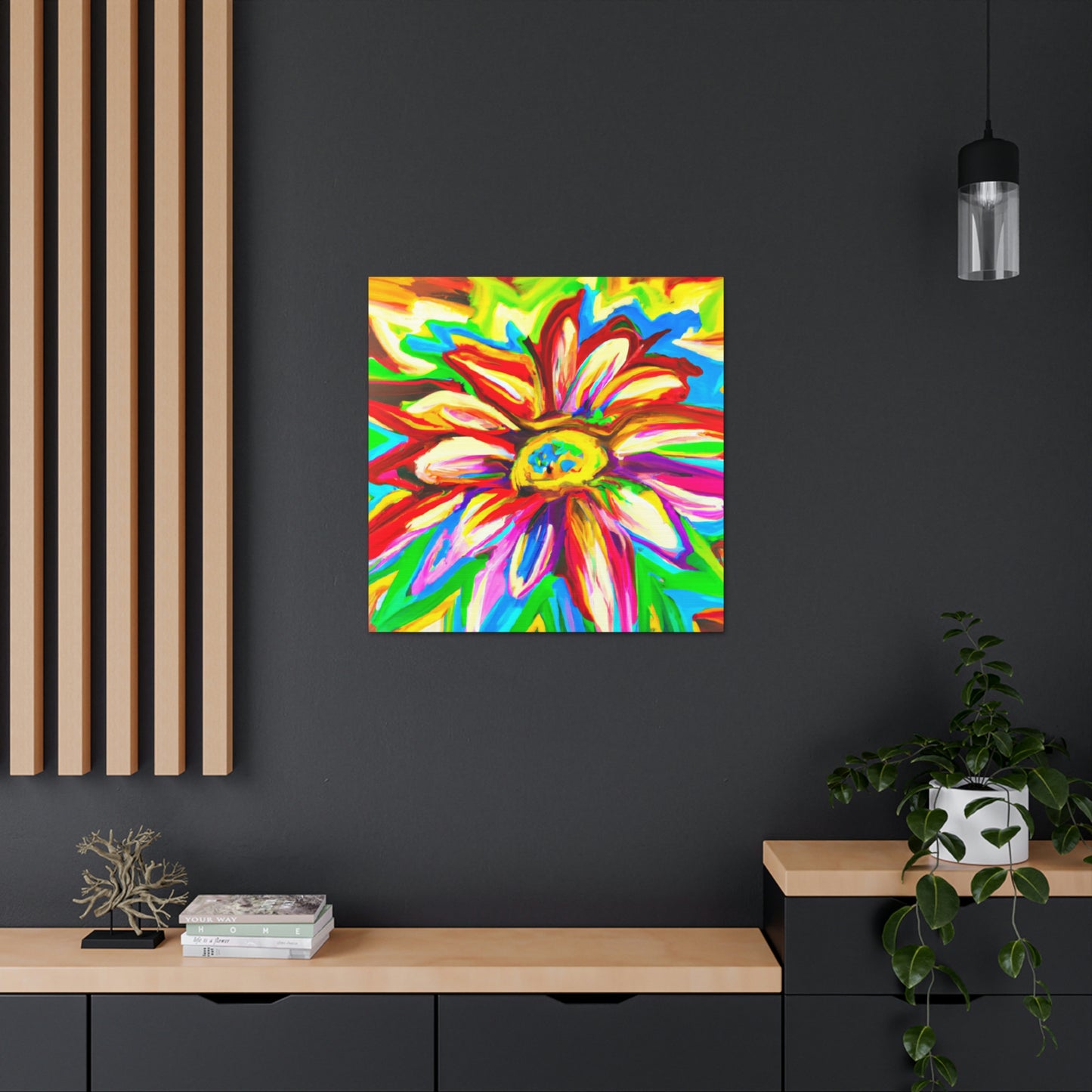 Vivid Floral Vibe. - Canvas