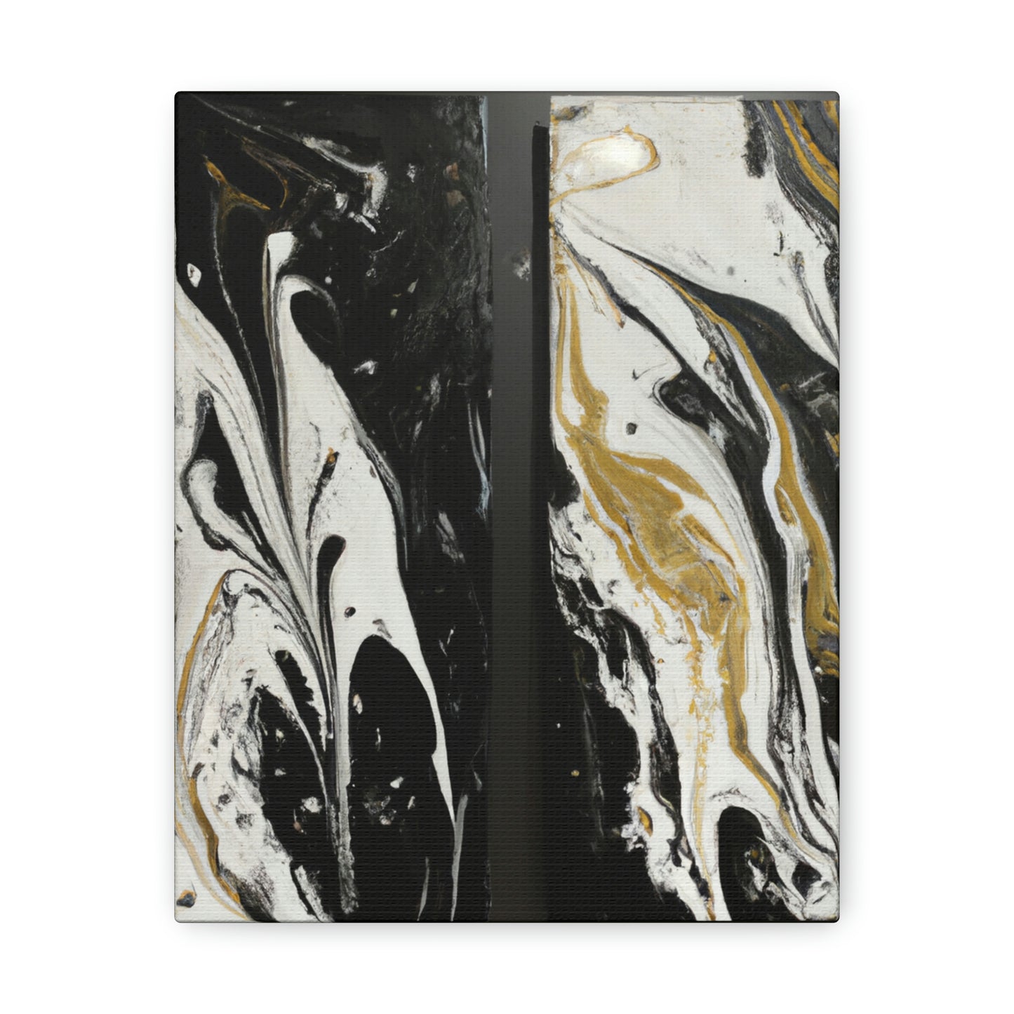 Gilded Liquid Chaos. - Canvas