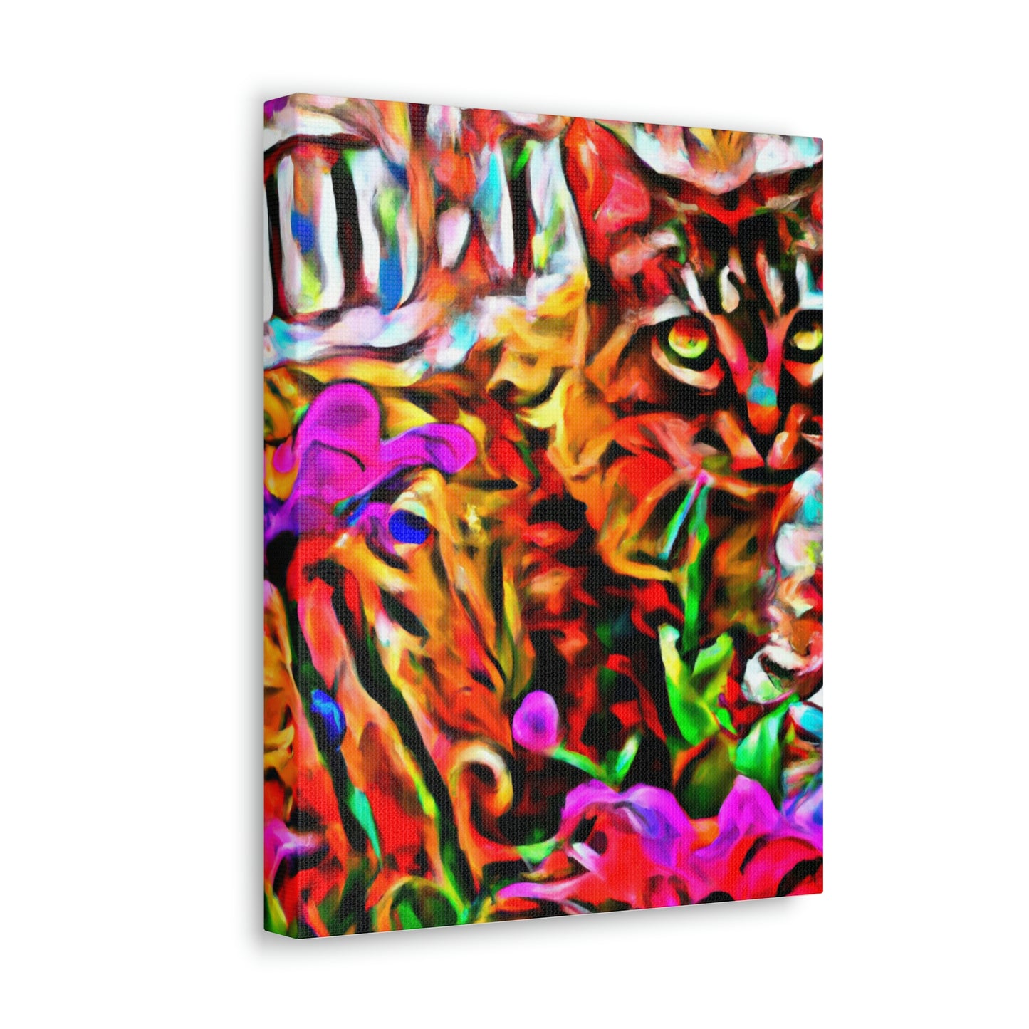1. "Colored Flower Mix"
2. "Multi Flowered Cat"
3. "Digital Room Mix" - Canvas
