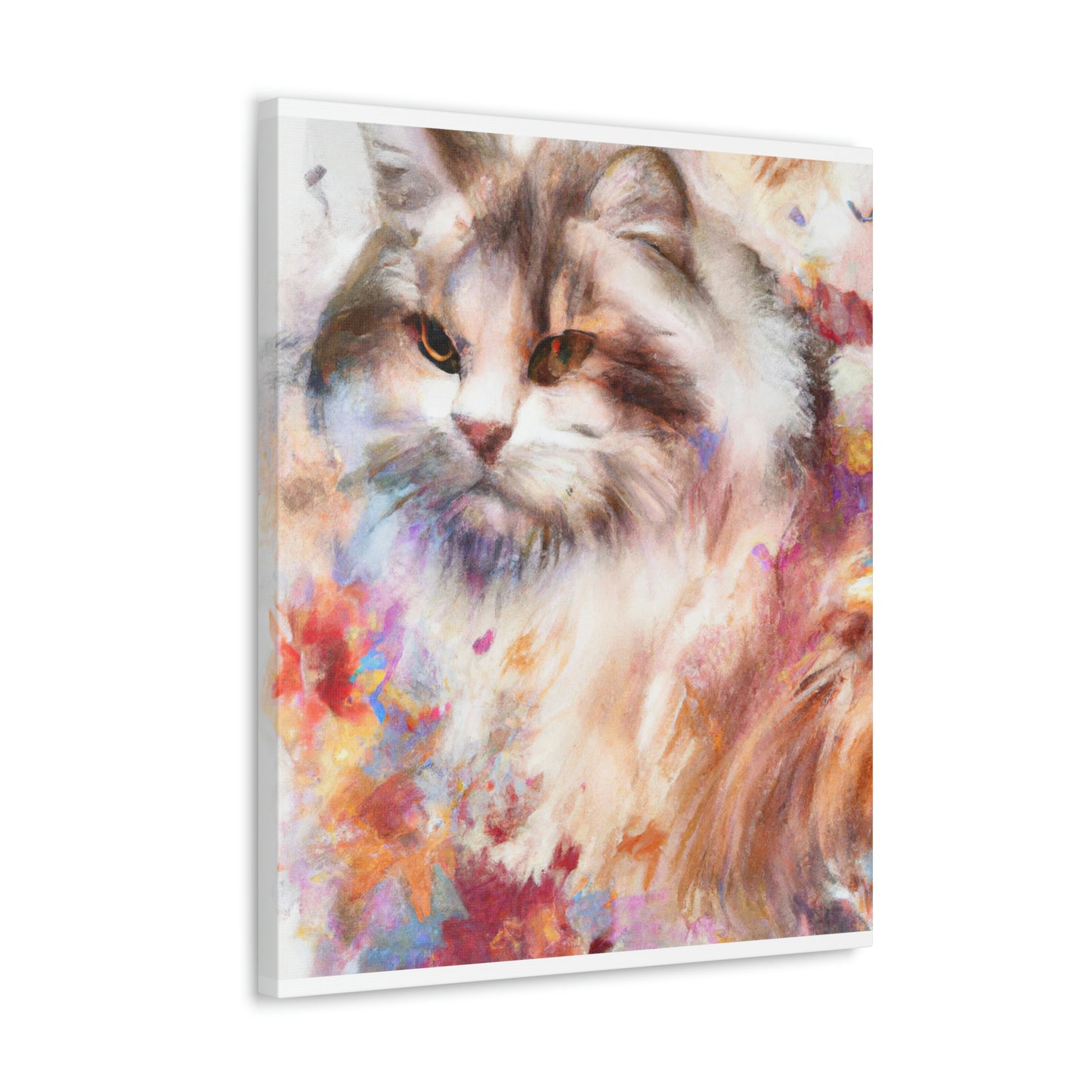 Feline Flora. - Canvas