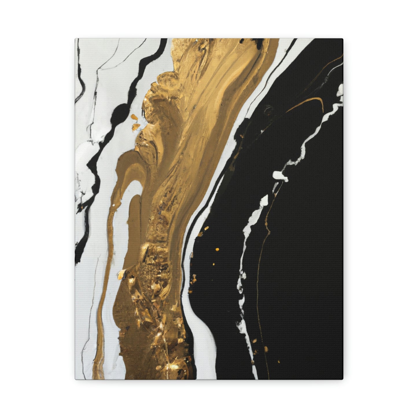 Golden Flow Fusion - Canvas