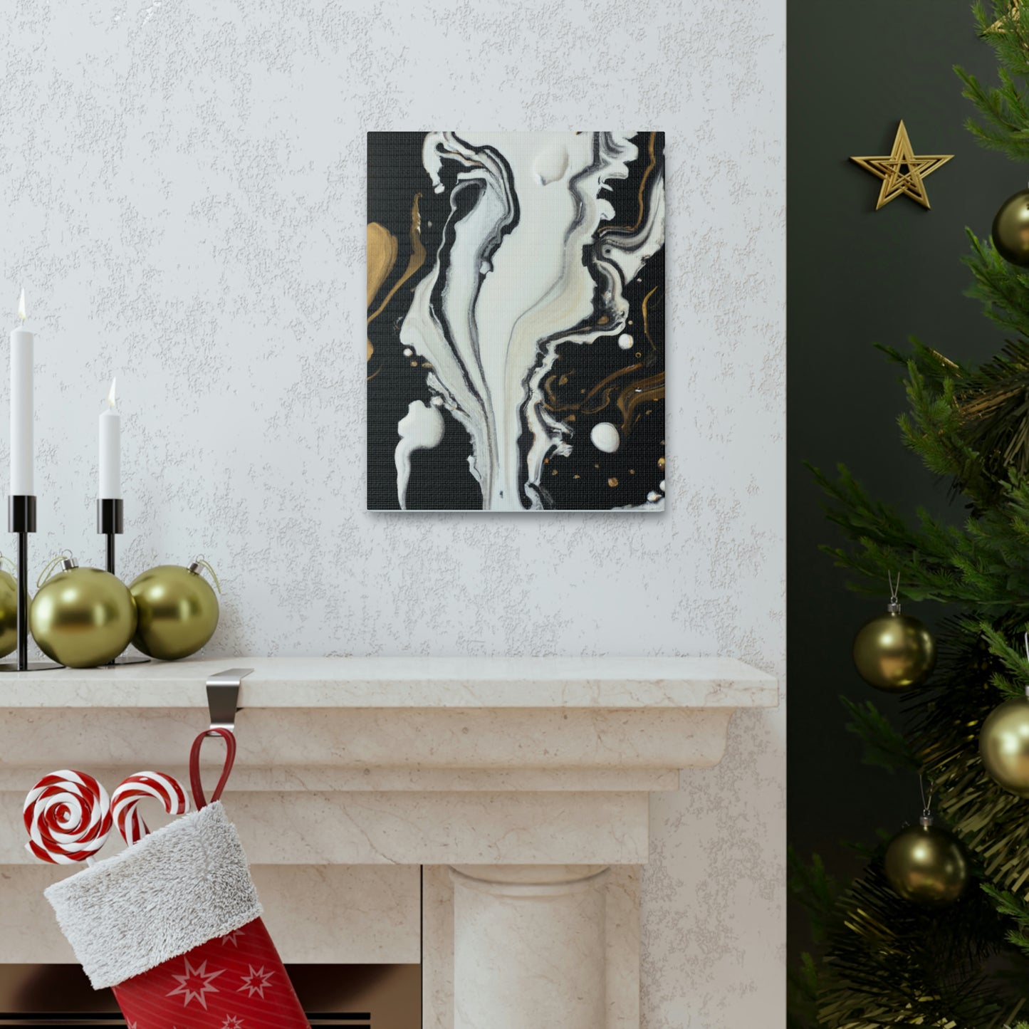 Gold Splash Galaxy. - Canvas