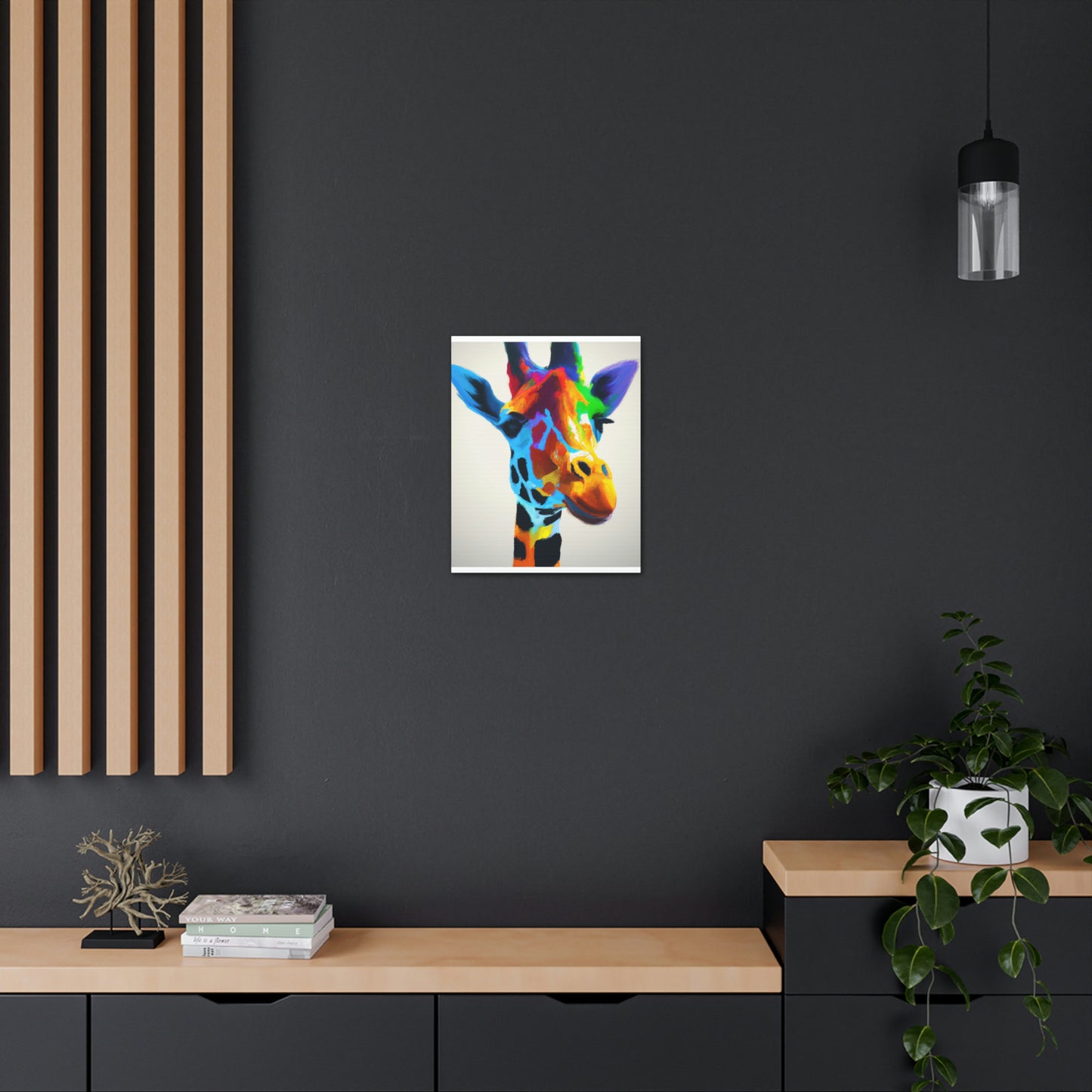 Vibrant Giraffe Dream. - Canvas