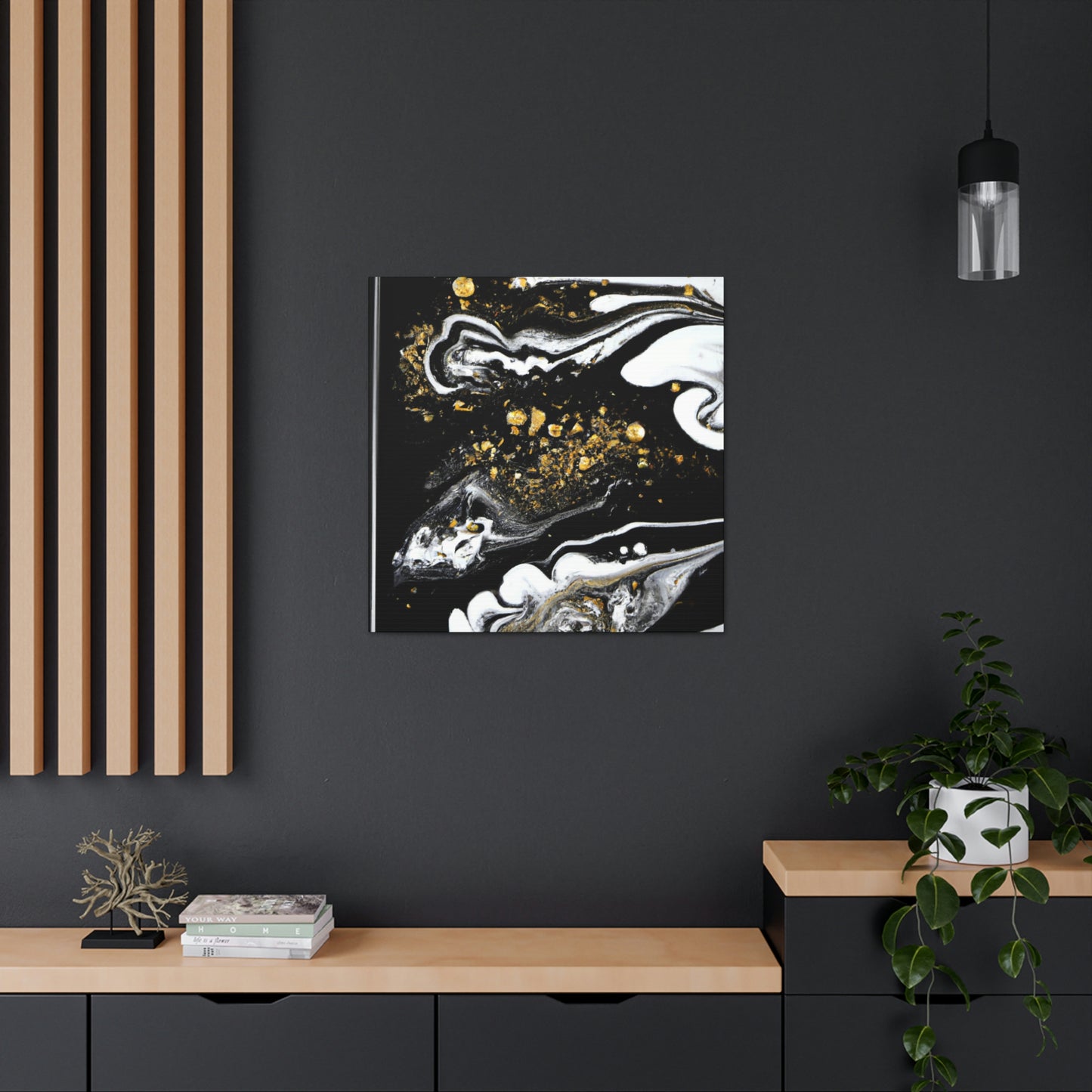Golden Flow Fusion - Canvas