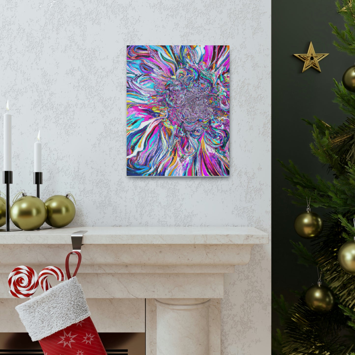 Psychedelic Bloom. - Canvas