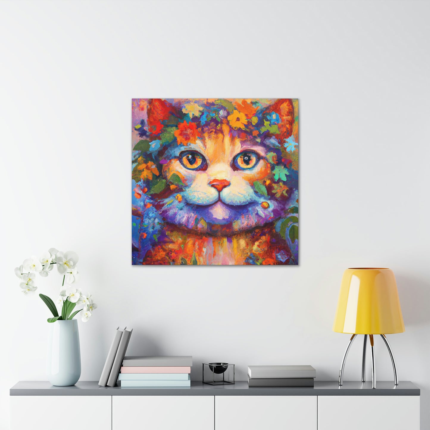 Feline Floral - Canvas