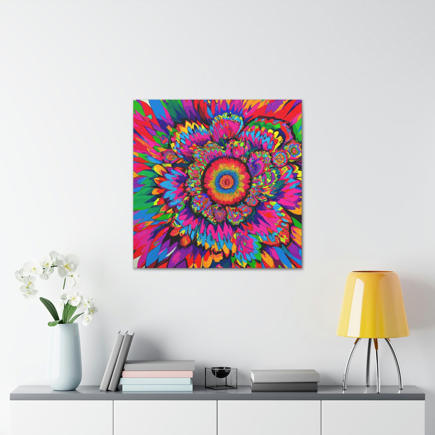 Vivid Floral Burst - Canvas