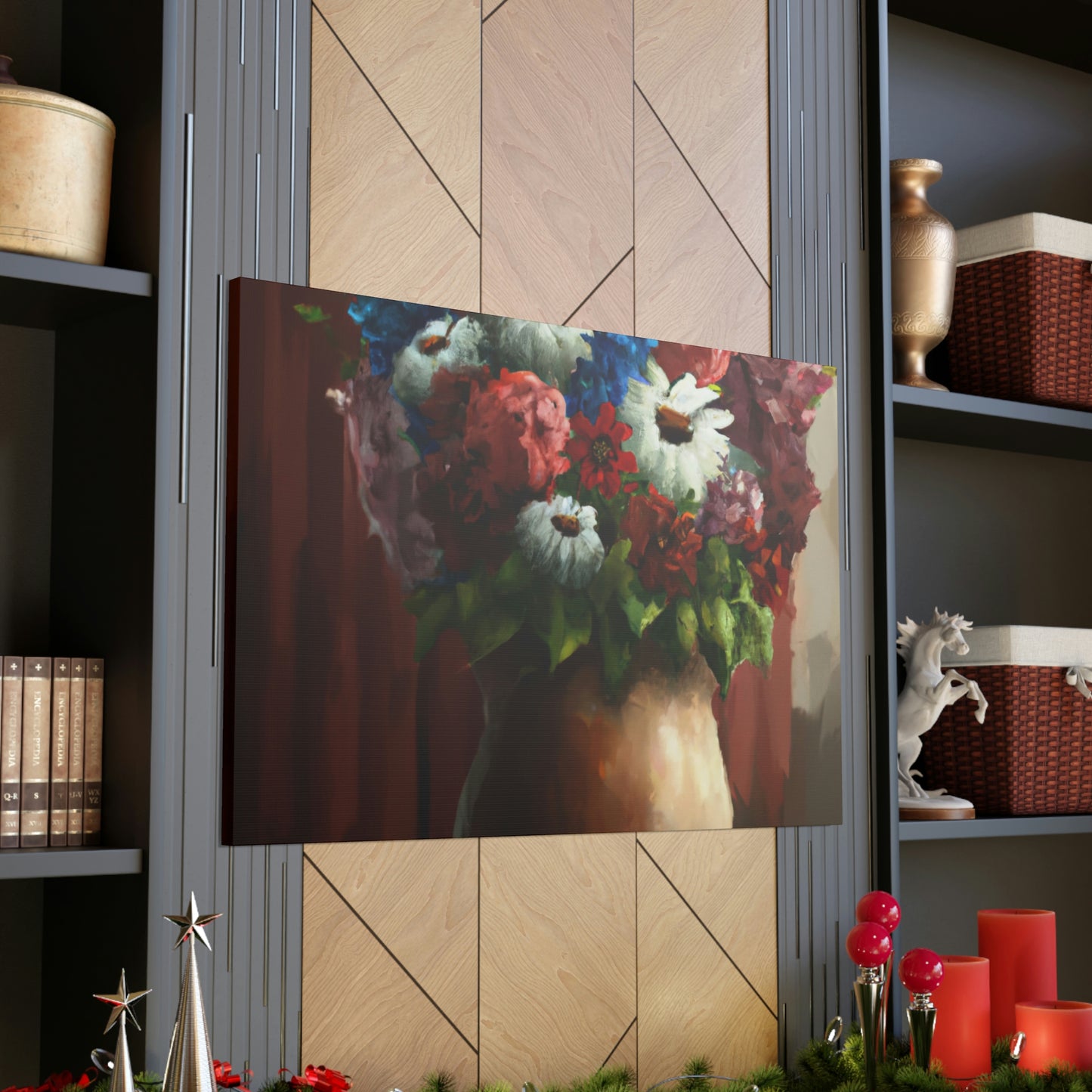 Vibrant Petal Bouquet. - Canvas
