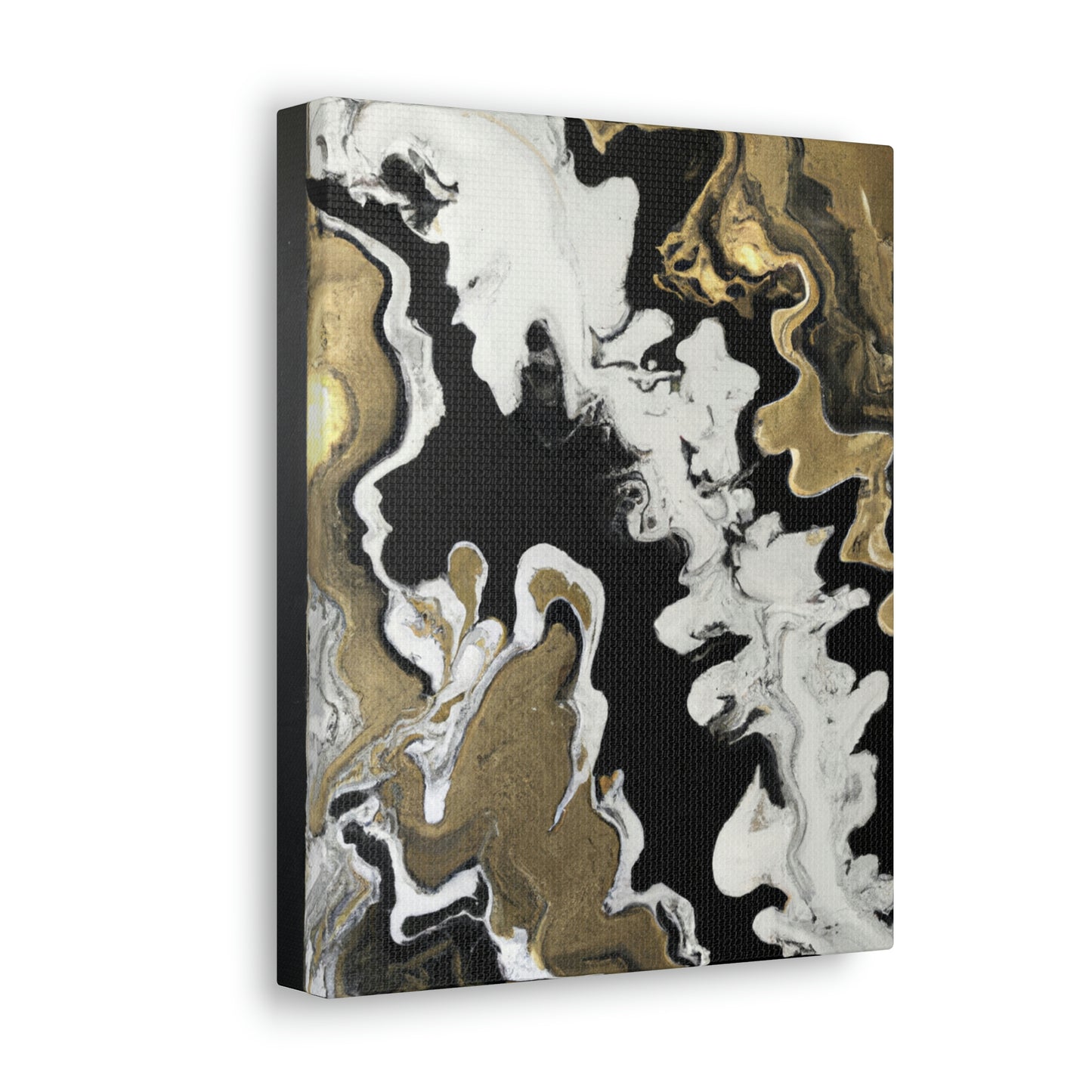 Gold Fluid Cascade. - Canvas