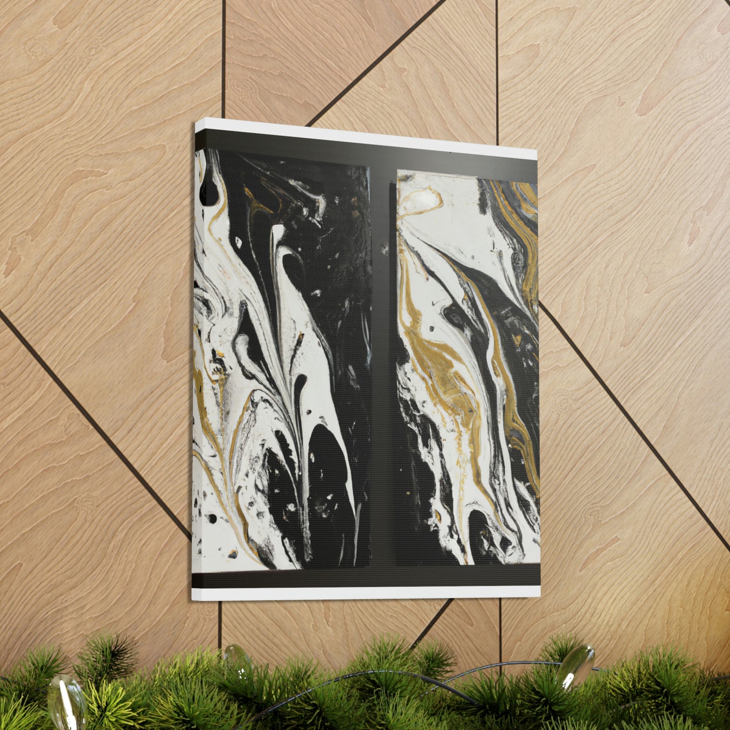 Gilded Liquid Chaos. - Canvas