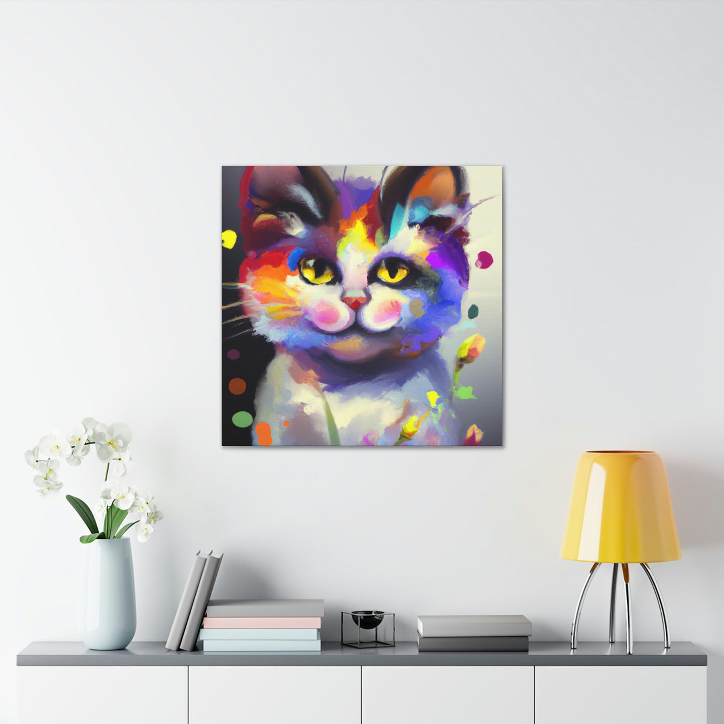"Fur Florals" - Canvas