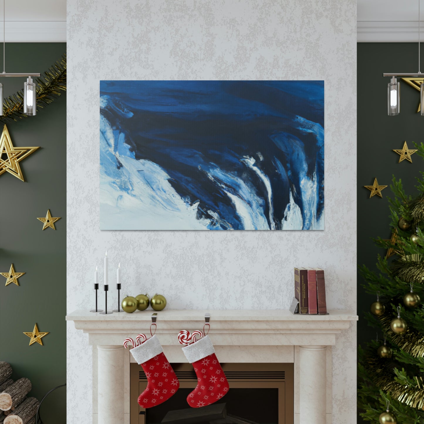 Blue Intricate Flux. - Canvas